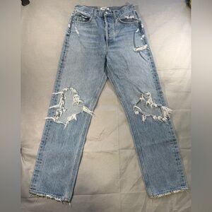 Agolde 90s Mid-Rise Loose Fit Jeans in Fall Out